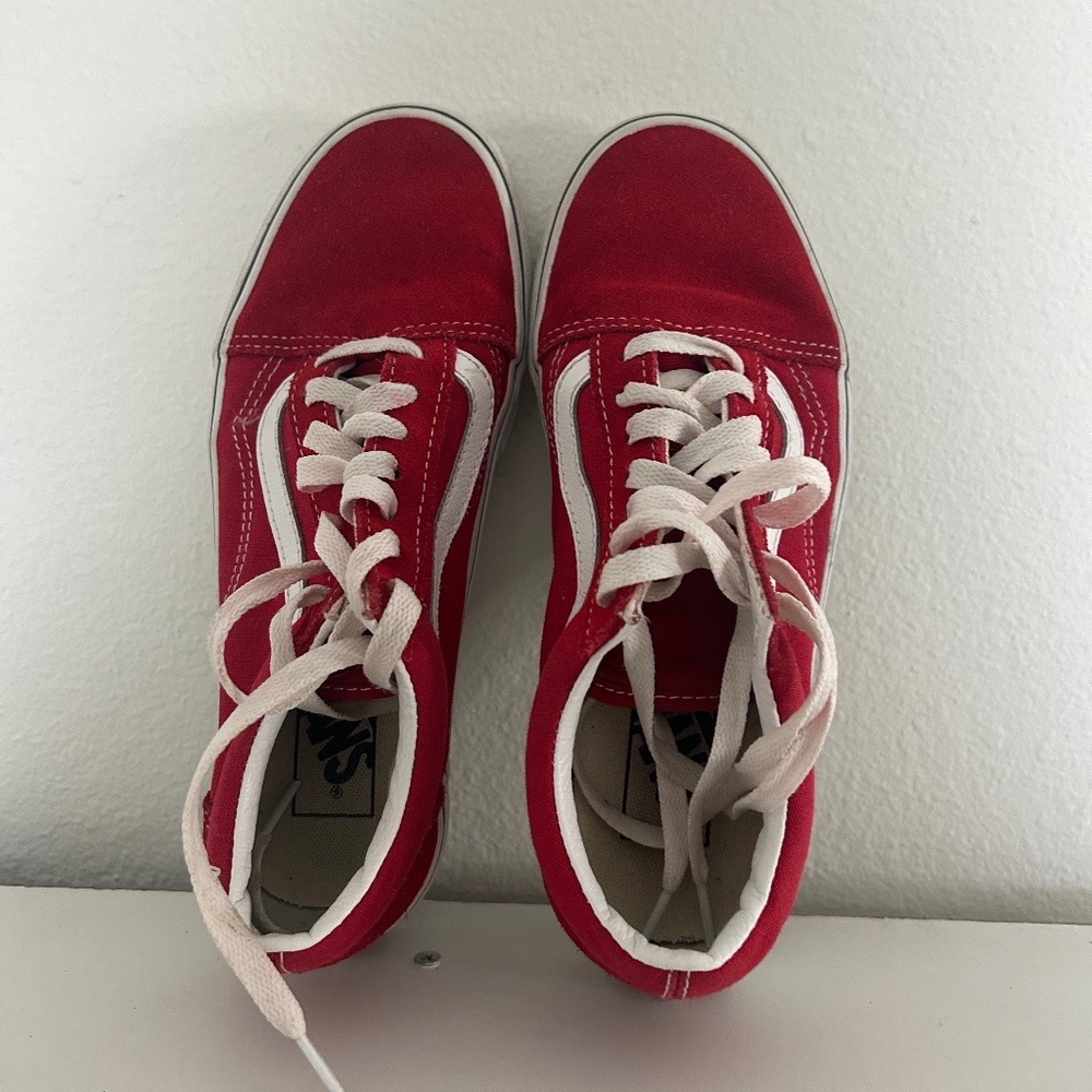 red low old skool vans